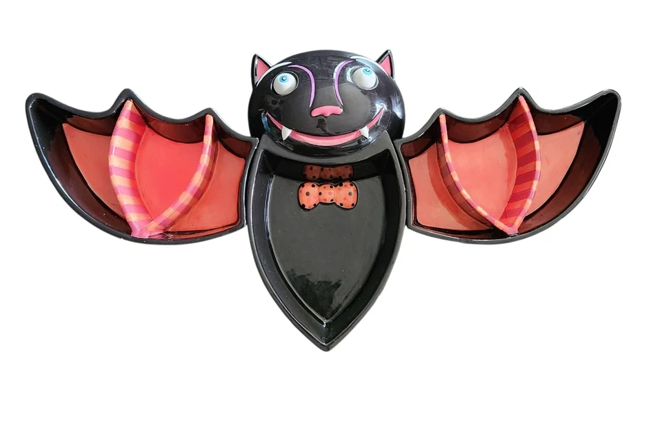Plato dividido Department 56 Bat Spreading Wings Halloween  Foto 2 de 4