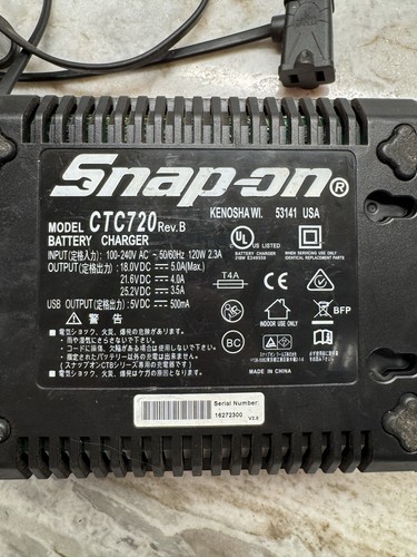 Snap-On 3/8 Impact CT9010, Lumière CTLED8850, Chargeur CTC720, 2 et 3 batteries - Photo 16/16