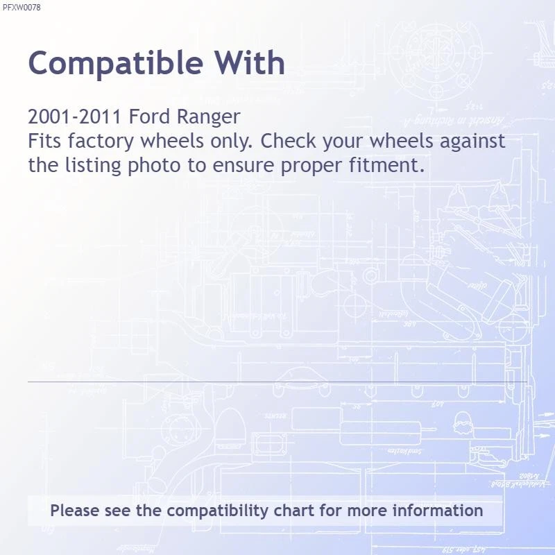 4 хромированных колпака ступицы колеса 15 дюймов полные крышки 7 спиц для Ranger 2000-2011 годов выпуска - Изображение 3 из 4