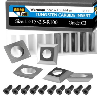 Asieg Tool 15x15x2.5mm-R100 15 x 15 x 2.5mm-4 Edges with 4'' Face Radius 