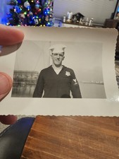 Vintage Photo Snapshot Navy Sailor WW2 OF