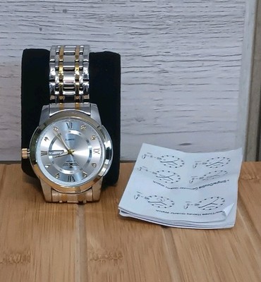 Kingnuos Men's Luxury Silver And Gold Fashion Watch 