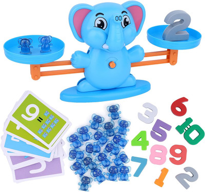 Elephant Balance Game Toy, STEM Educational Math Number Balance Game, Learning C
