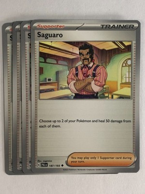 Pokemon TCG Paldea Evolved 4x Playset Saguaro 187/193 Near Mint