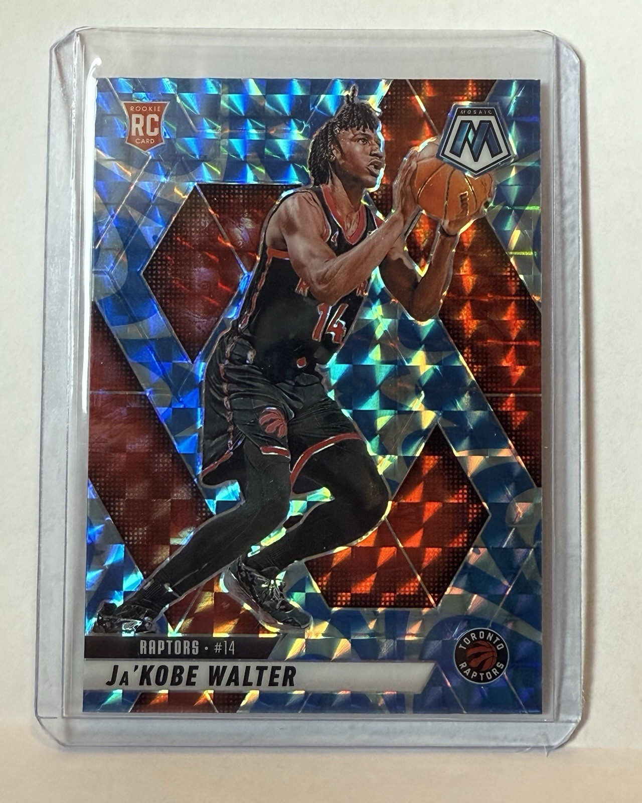 2024-25 Panini Mosaic - Ja'Kobe Walter #234 Reactive Blue Mosaic Prizm (RC)