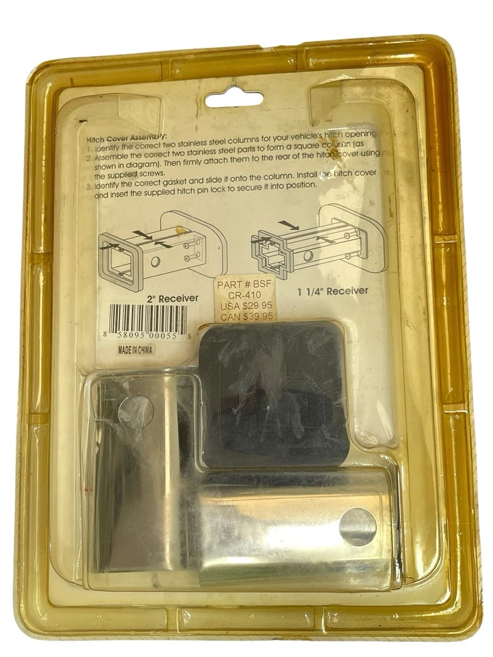 Bully Marlin fish hitch cover plug stainless steel fits 2" & 1 1/4" receiver  - Image 2 of 3