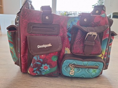 Desigual Umhängetasche Bunt Stylish & Top Erhalten Damen Schultertasche
