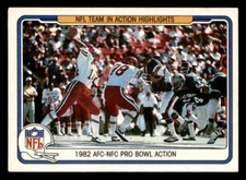 1982 AFC-NFC Pro Bowl Action 1982 Fleer Team Action  Card #74