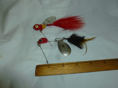 2 Usable Unbranded Vintage Metal Fishing Jigs Lot J-212 - Picture 2 of 7