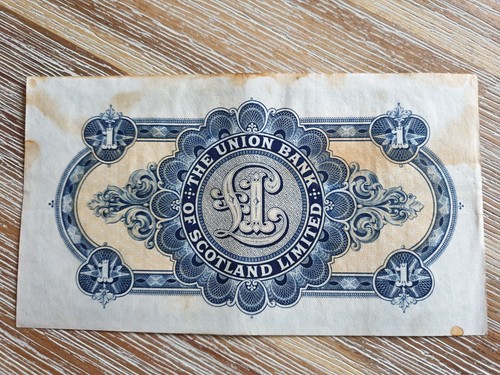 Scotland Union Bank Limited 1 pound 1942 banknote - Picture 4 of 6