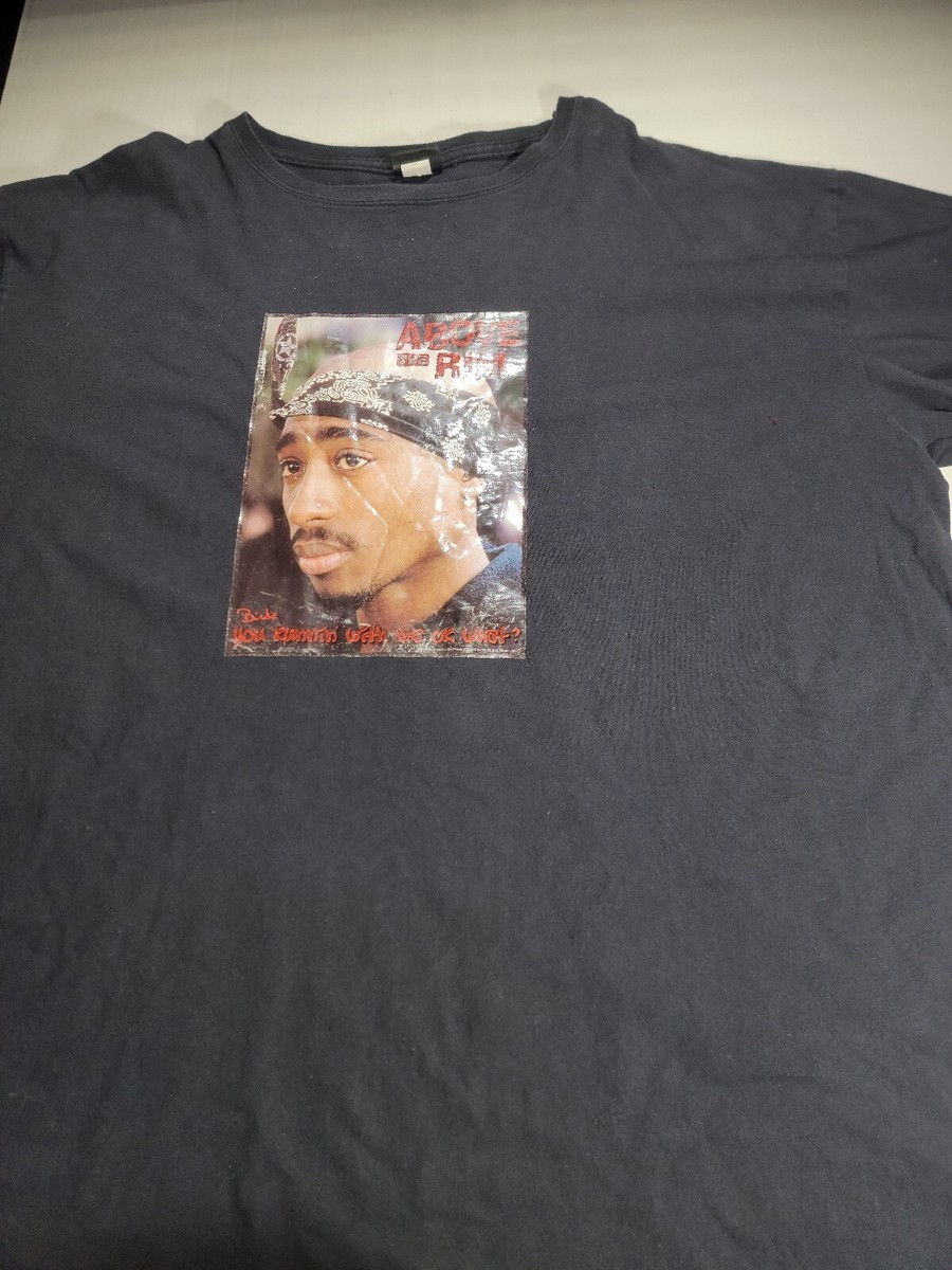 激レア‼️90s USA製 above the rim Tシャツ グレー 2pac Vintage Tupac Shakur Above The Rim Movie Poster Promo T-Shirt Size
