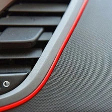 5M Red Car Door Panel Edge Gap Line Insert Molding Trim Strip Car Accessories