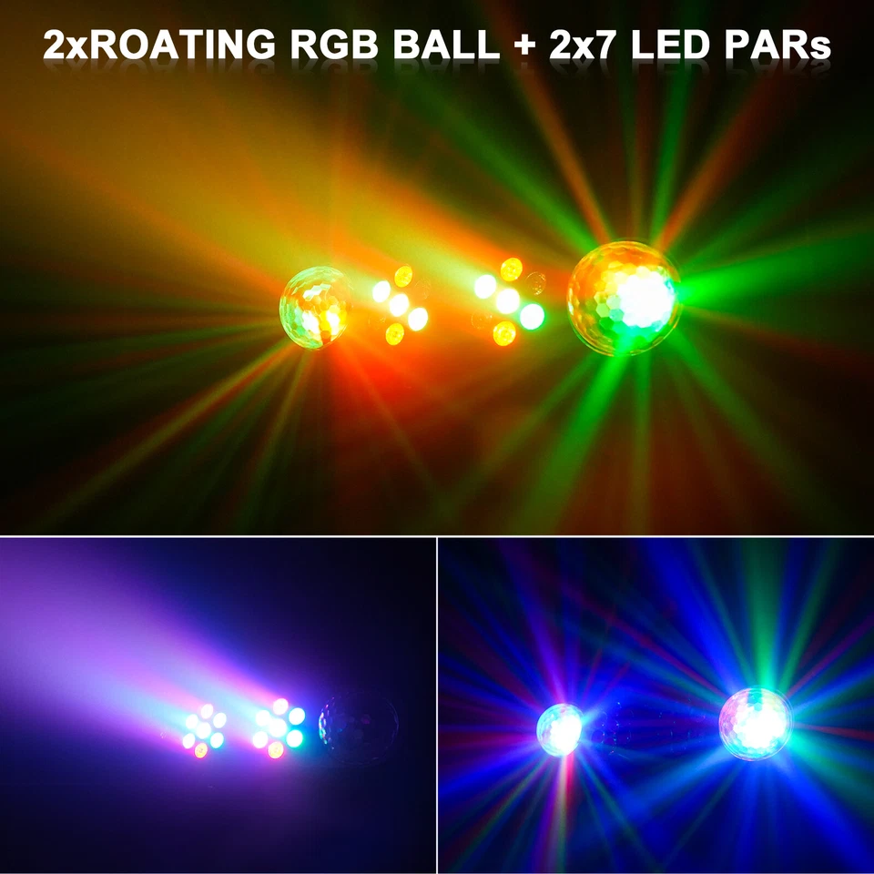 DJ Lights with Stand, 4in1 Party Bar Club Light Set with Rotating Ball New - Image 4 of 4