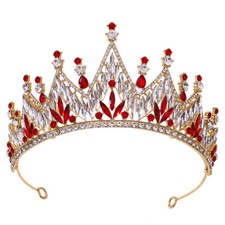 8cm Tall Crystal Large Wedding Bridal Queen Princess Prom Tiara Crown For Women