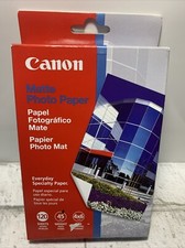 New Canon 4x6 Photo Paper Matte 120 Sheets Arts Crafts 45lb Pixma MP-101