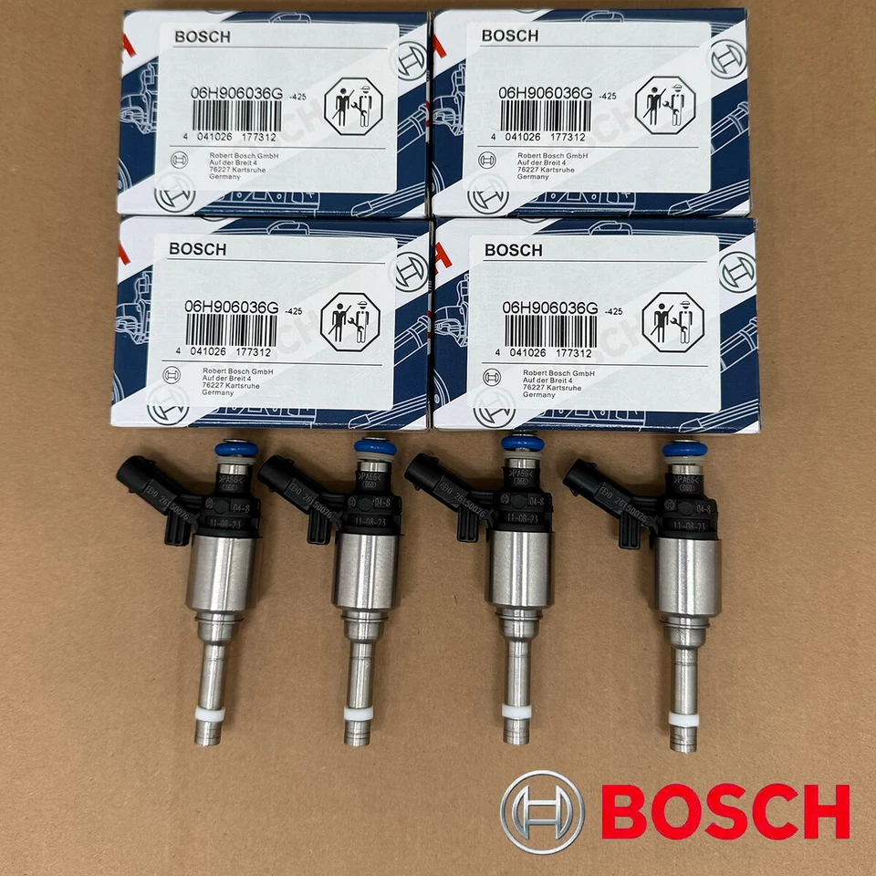 BOSCH 4X 06H906036G Fuel Injectors for VW GTI Tiguan AUDI A3 A4 A5 Q5 TT 2.0TSl - Image 2 of 4