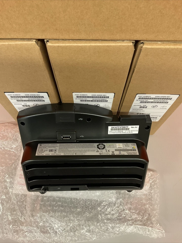 Polycom VVX 600 16-Line Phone with Power Supply 2200-44600-001 (NEW) - Image 3 of 3