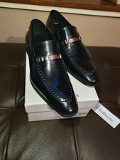 Authentic Versace Black And Silver Patched Dress Shoes