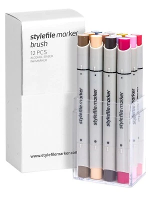 Stylefile Brush Marker 12er Set Multi 30 • Special • Copic • Twin • Sketch