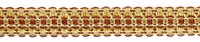 "Kamel Gold, Strandholz Gold, Dunkel Rost 1\" Quastenfransenbesatz [6 Yards]"