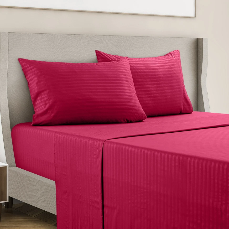 Juego de sábanas de bolsillo profundo de 4 piezas serie 1800 juego de sábanas de microfibra de lujo para hotel Foto 2 de 4