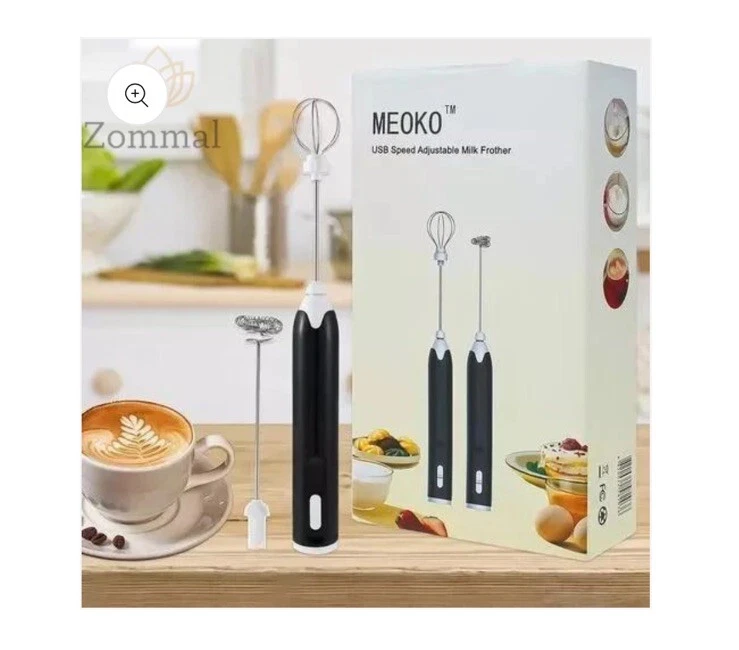 Milk Frother Handheld Double Whisk Foam Coffee Maker USB Rechargeable Electric