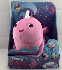 WowWee Fingerlings Hugs - Rachel Pink Glitter - Interactive Plush Narwhal Toy