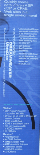 Macromedia Dreamweaver UltraDev NFR Mac OS 8.6 Windows 95 98 2000 NT - Bild 3 von 5