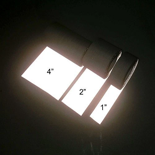 Safety Sew On Silver Reflective Fabric Tape DIY for Clothing 50mmx10m 2" x 33' - Image 4 of 4