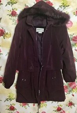 Fitz Wright Ladies Purple Winter Coat Size M W/defect