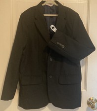 Cat Jack Boy's Blazer Jacket Black Year Round Fully Lined Size 10 Husky