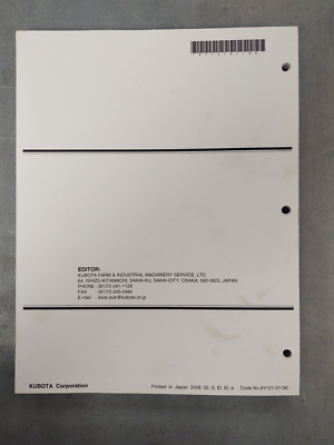 9Y121-01190 KUBOTA WORKSHOP MANUAL ZERO TURN MOWER MODEL'S ZG222