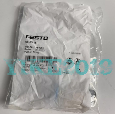 Qty:10 NEW FOR FESTO QS-3/8-16 164957 Quick plug connector replacement