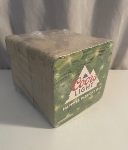 Bar Coasters- Coors Light St. Patrick’s 2022 Sealed pack of 50+ - Picture 1 of 3