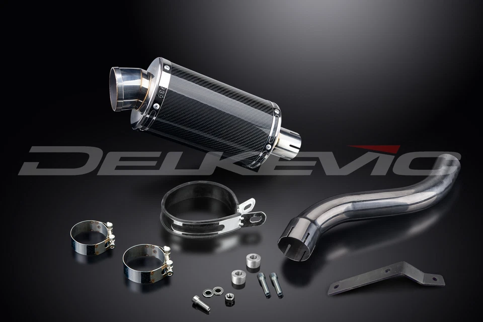 Kit silenciador de escape de carbono ovalado de 9" deslizable Triumph Daytona 955i 2001-2006 Foto 2 de 4