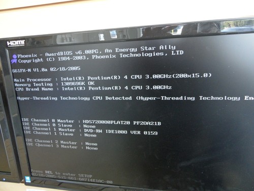 ECS 661FX-M GQ7000 Motherboard 15-KI15-011020 P 4 3.0 GHZ And 128 MB