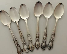 IS Heritage Set 6 Teaspoons Spoons 1847 Rogers Vtg Silverplate Flatware SHIP2DAY