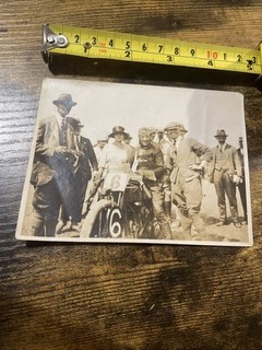 Photograph Indian Motorcycle Team T T race Lottie Berand TT Photo Billy Wells