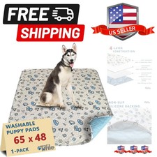 Washable Pee Pads for Dogs, 1 Pack Reusable Puppy Pad, Absorbent Whelping Wit...