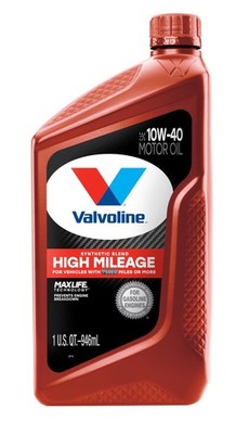 Valvoline High Mileage with MaxLife Technology 10W-40 1 qt (Pack of 1), Amber 