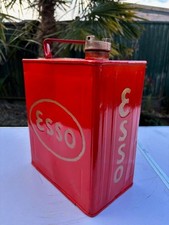 Vintage 2 Gallon 'ESSO'  Fuel Petrol Can with Esso Brass Cap -Display/Mancave