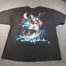 RARE Liquid Blue Jimi Hendrix Space Shirt Mens 2XL Black 2014 DEADSTOCK Art Tee