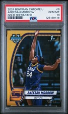 2024 Bowman U Chrome Aneesah Morrow Gold Refractor /50 SP - PSA 10 LSU Tigers 
