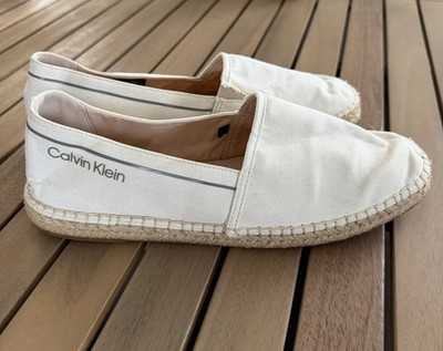Calvin Klein Espadrilles Herren Beige/Creme NEU | Designer Slipper Gr.45