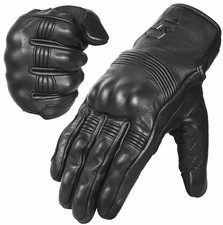 Leather Motorcycle Gloves for Men and Women Touchscreen Full Finger Riding Glove