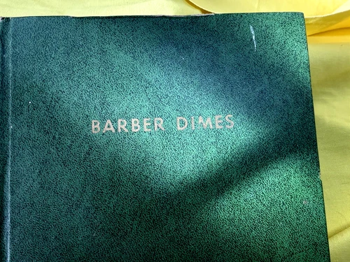 BARBER DIMES 1892 - 1916  EMPTY BOOK FOLDER WHITMAN # 9242 STORAGE VG CONDITION