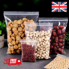 Resuable GRIP SEAL BAGS Self Resealable Clear Polythene Poly Zip Lock All Sizes