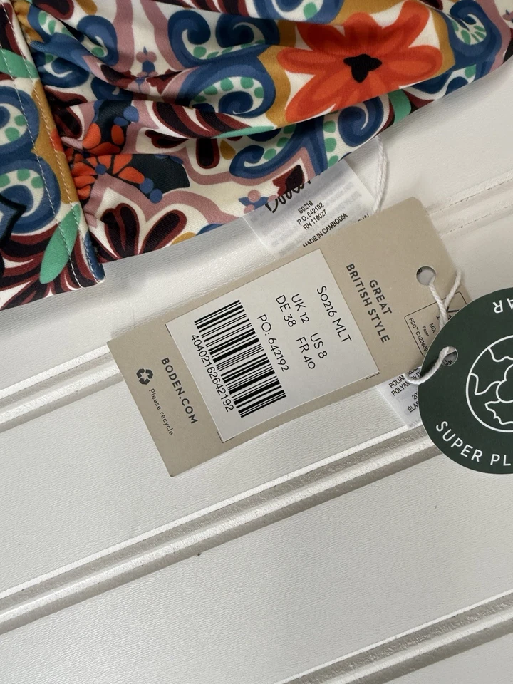 Boden Merano Bikini Traje de Baño Halter Profundo V Parte Superior Inferior Nadar Mujeres EE. UU. 8 NUEVO 713 Foto 3 de 4