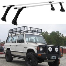 63 Rain Gutter Roof Rack Cross Bar Cargo Luggage Carrier For Mitsubishi Montero