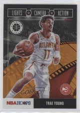 2019 Panini NBA Hoops Premium Stock Lights Camera Action Orange Trae Young nd3